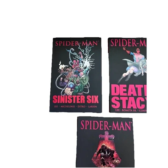 Set of 3 Spider-Man HC Graphic Novel Marvel New Comics Superhero Classics